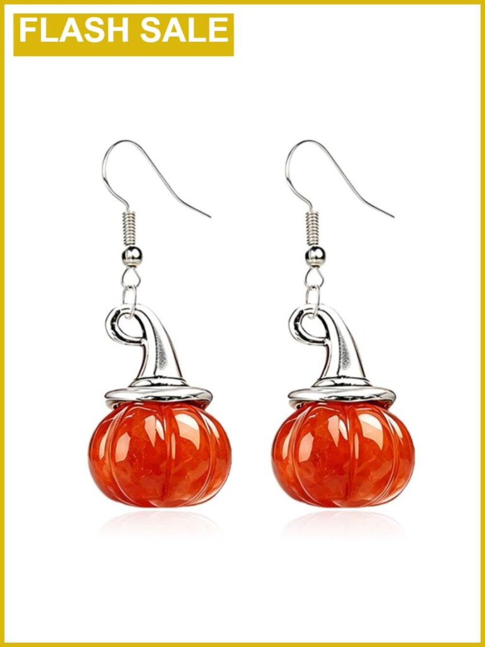 Handmade Pumpkin Earrings 3D Orange Dangle Halloween Thanksgiving Fall